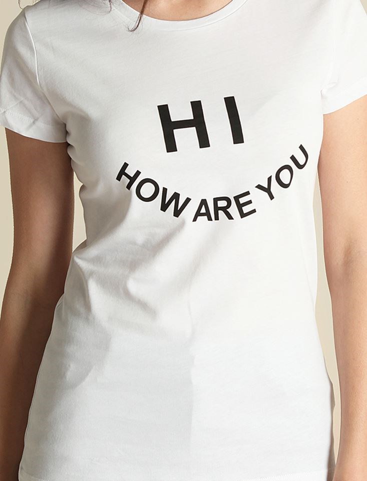 Fashion Friends Kadın T-Shirt 9Y0214B1 Beyaz / White