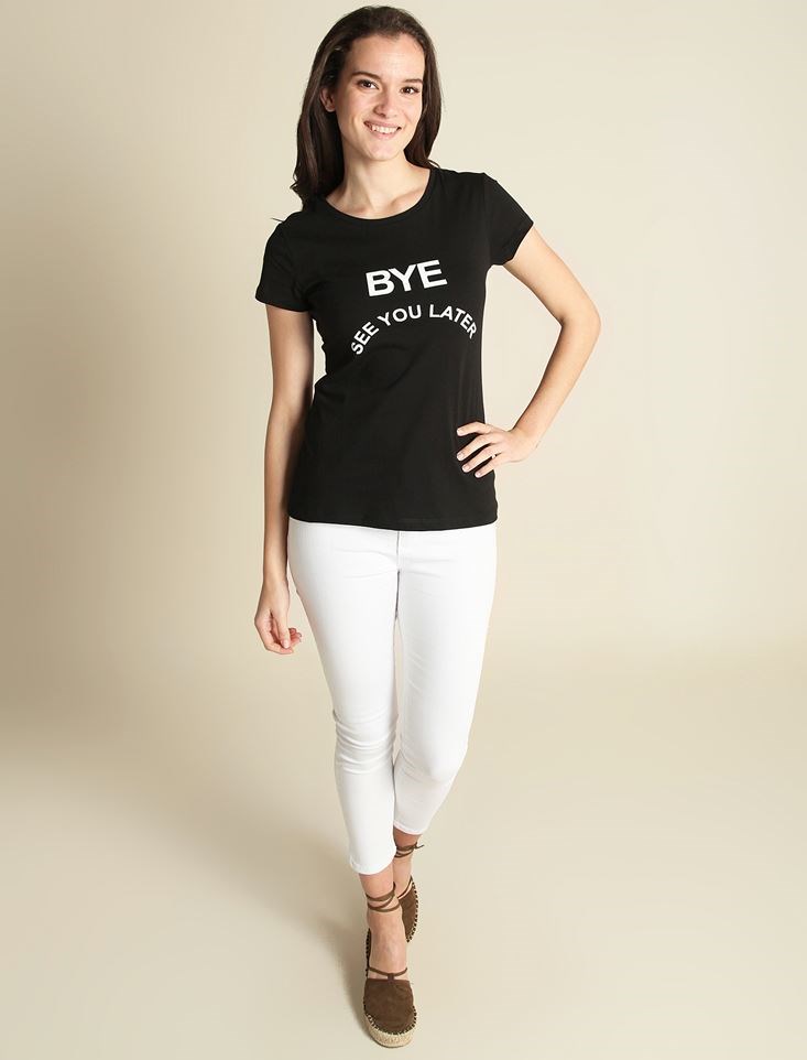 Fashion Friends Kadın T-Shirt 9Y0214B1 Siyah / Black