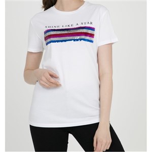 Fashion Friends Kadın T-Shirt 9Y0485B1 Beyaz / White