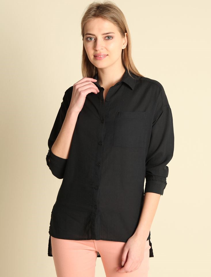 Fashion Friends Kadın Gömlek 9Y0593B1 Siyah / Black