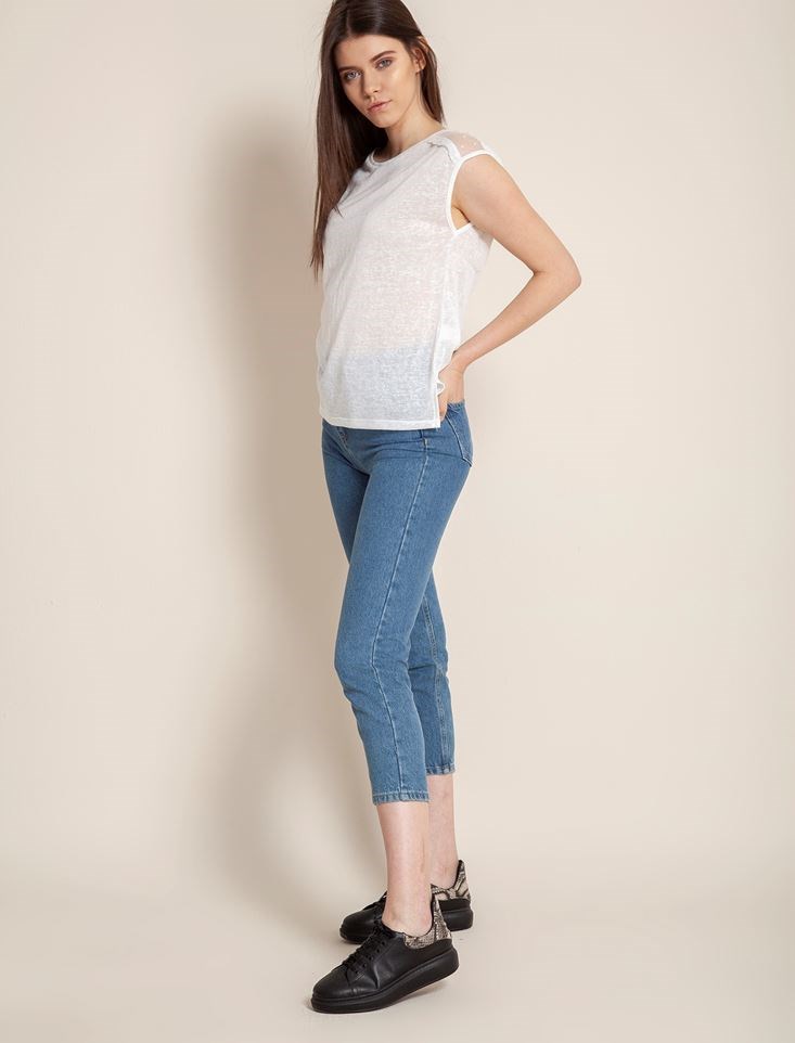 Fashion Friends Kadın T-Shirt 9Y0830B1 Ekru / Ecru
