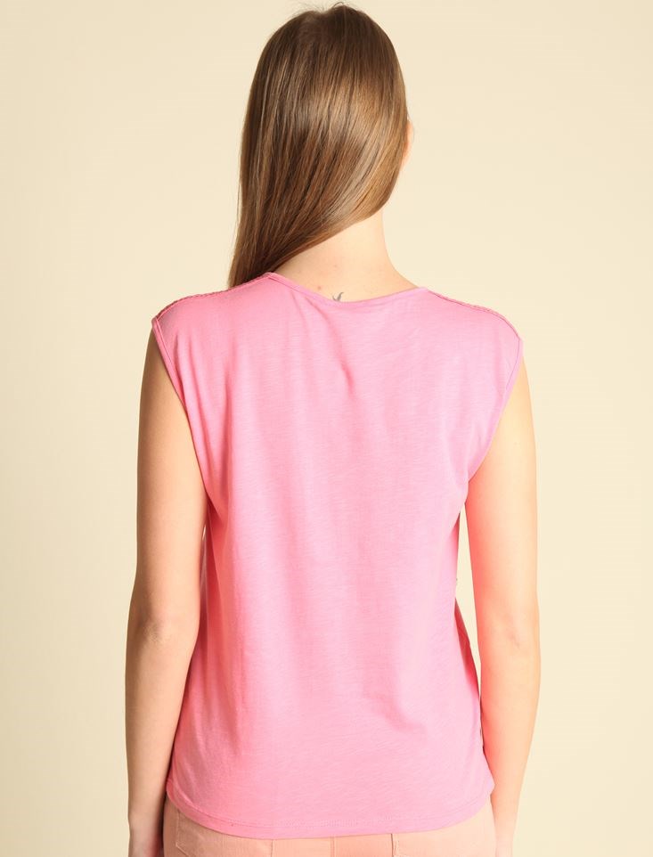 Fashion Friends Kadın T-Shirt 9Y0915B1 Coral / Coral