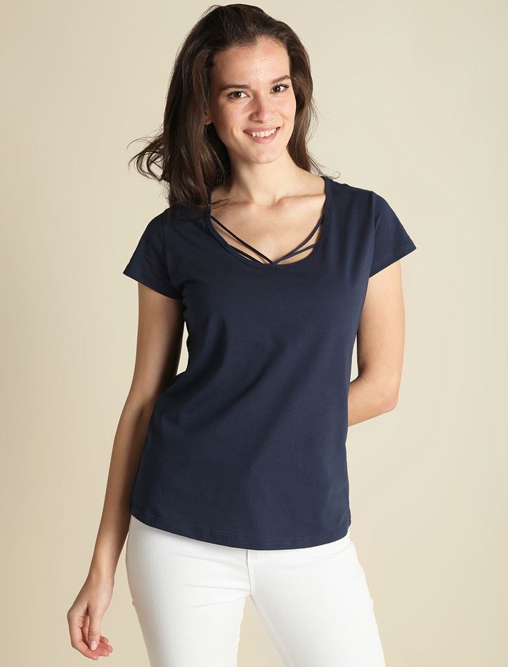 Fashion Friends Kadın T-Shirt 9Y0969B1 Lacivert / Navy