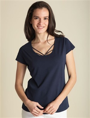Fashion Friends Kadın T-Shirt 9Y0969B1 Lacivert / Navy