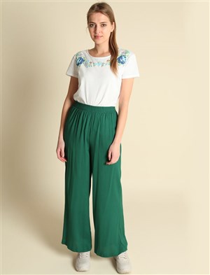 Fashion Friends Kadın Pantolon 9Y0984B1 Yeşil / Green