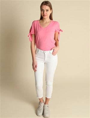 Fashion Friends Kadın Pantolon 9Y1469B1 Ekru / Ecru