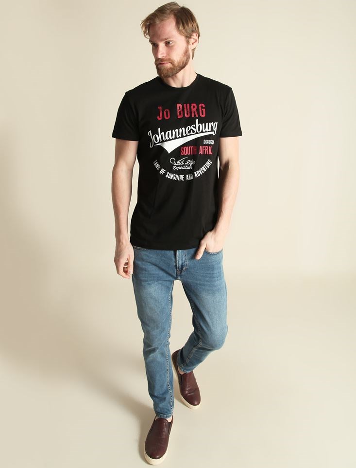 Fashion Friends Erkek T-Shirt 9Y1512E1 Siyah / Black