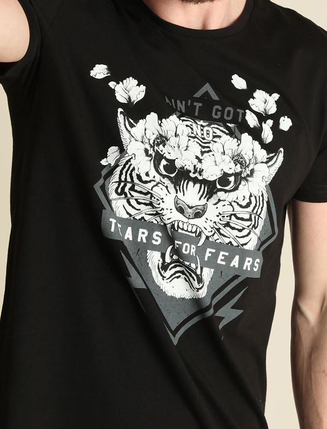 Fashion Friends Erkek T-Shirt 9Y1554E1 Siyah / Black