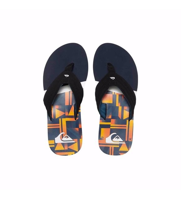 Quiksilver Terlik AQBL100009 Blue/Whıte/Orange