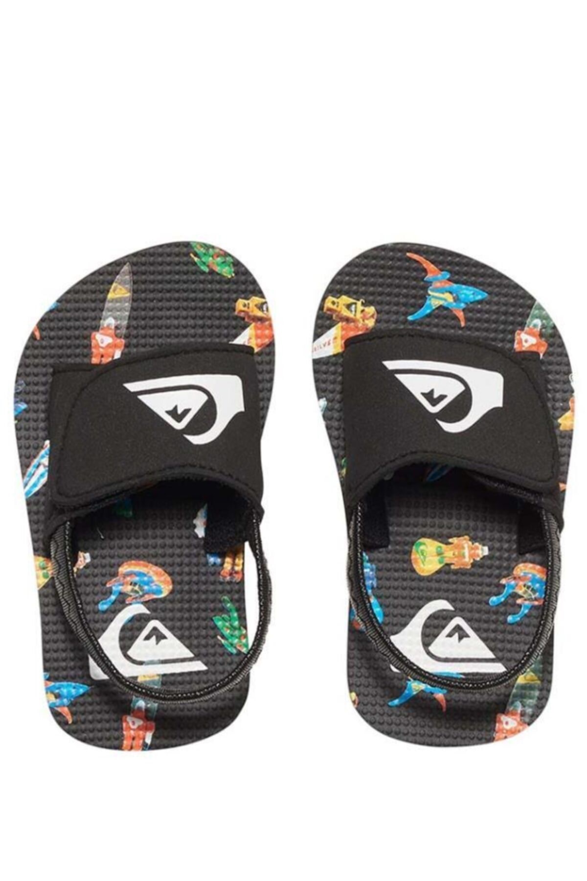 Quiksilver Terlik AQIL100003 Black/Whıte/Red