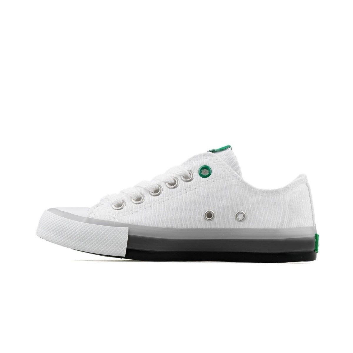 Benetton Kadın Ayakkabı BN-30176 207-Beyaz-Siyah
