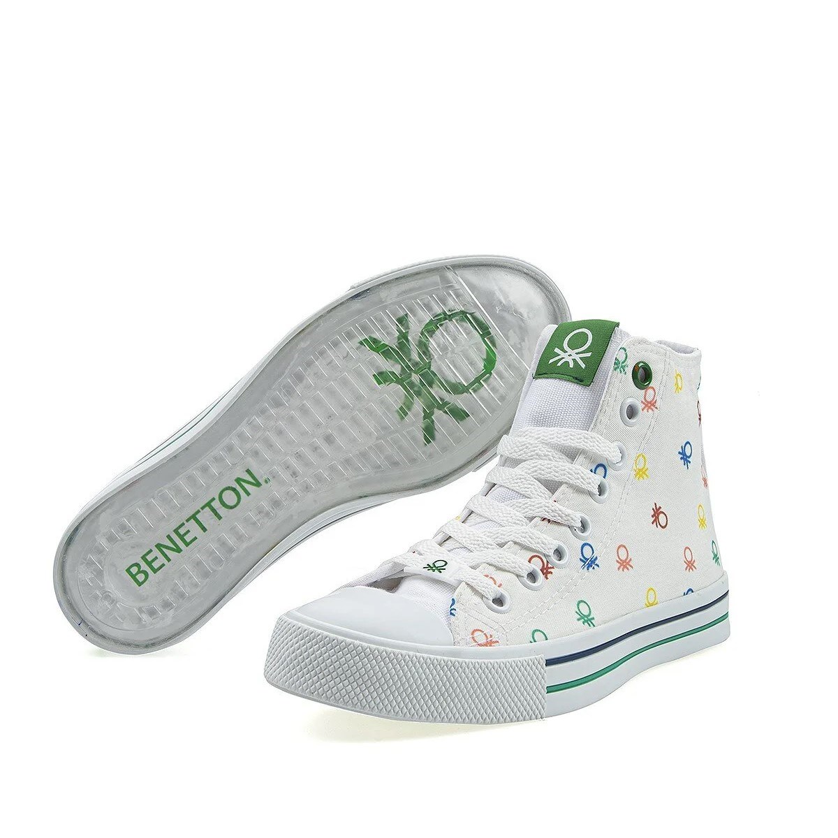 Benetton Kadın Ayakkabı BN-30185 19-Beyaz