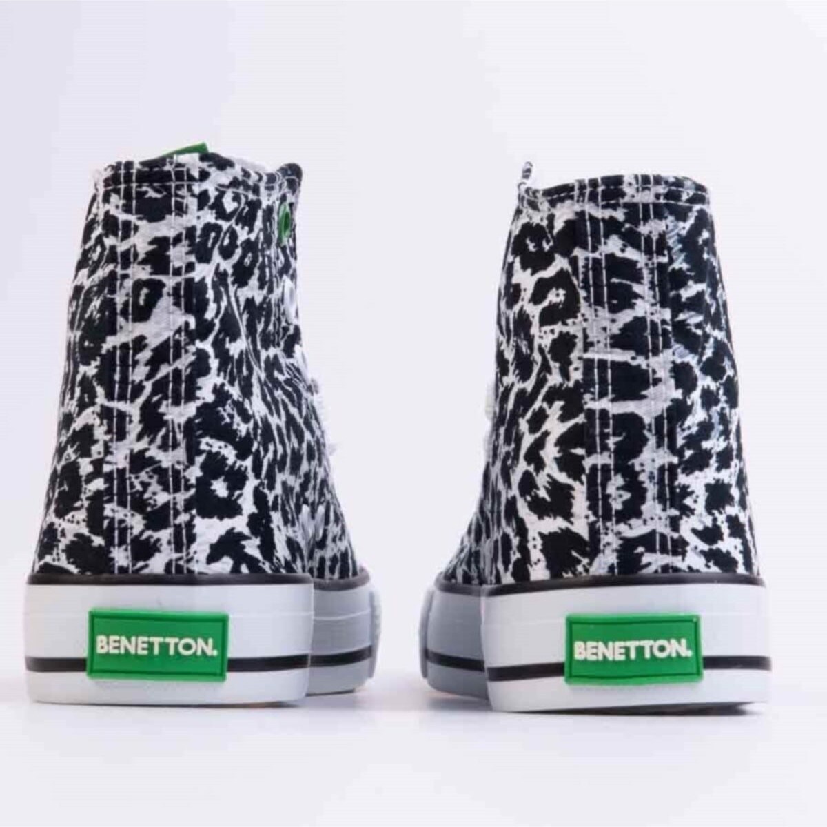 Benetton Kadın Ayakkabı BN-30190 228-Siyah-Beyaz