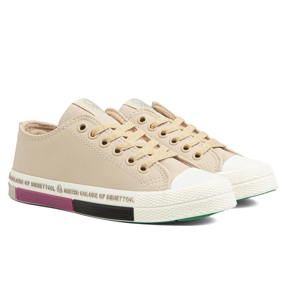 Benetton Kadın Ayakkabı BN-30731 Bej