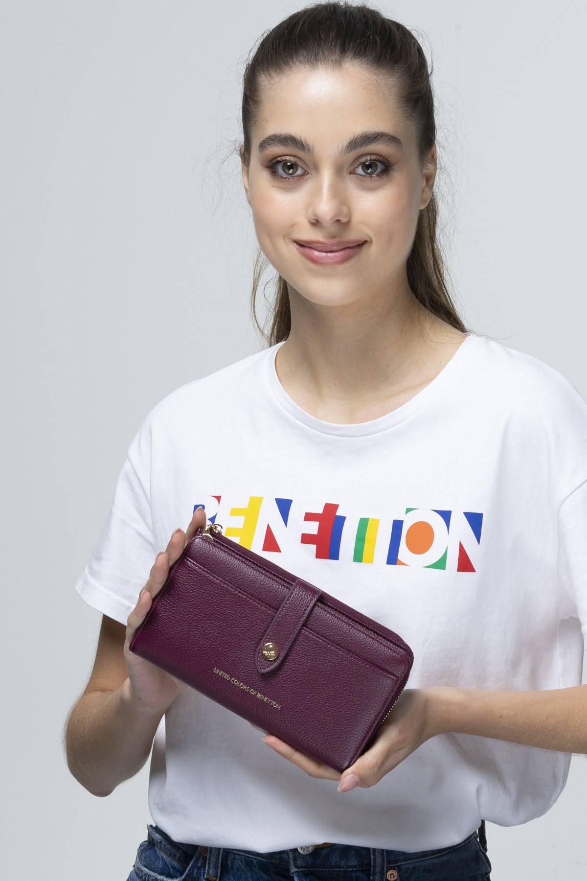 Benetton Unisex Cüzdan BNT-662 Mürdüm
