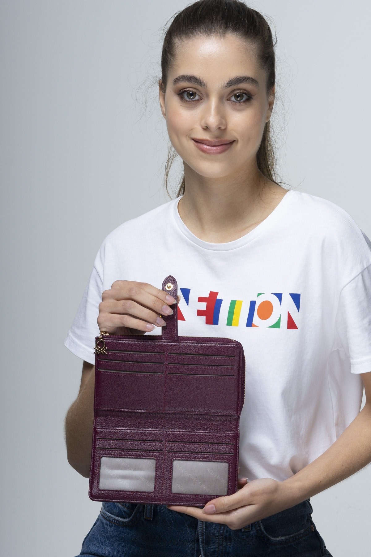 Benetton Unisex Cüzdan BNT-662 Mürdüm