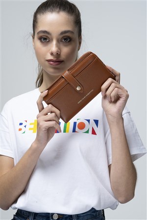 Benetton Unisex Cüzdan BNT-662 Camel