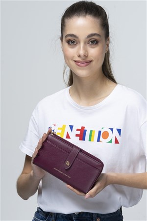 Benetton Unisex Cüzdan BNT-662 Mürdüm