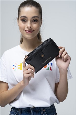 Benetton Unisex Cüzdan BNT-662 Siyah