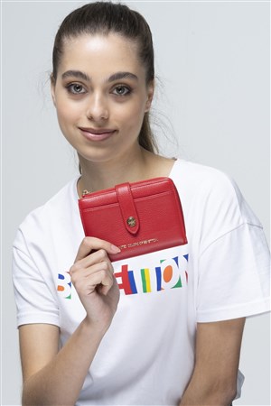 Benetton Unisex Cüzdan BNT-663 Kırmızı