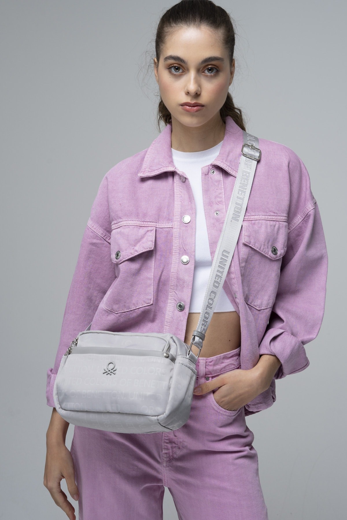 Benetton Unisex Çanta BNT-713 Gri