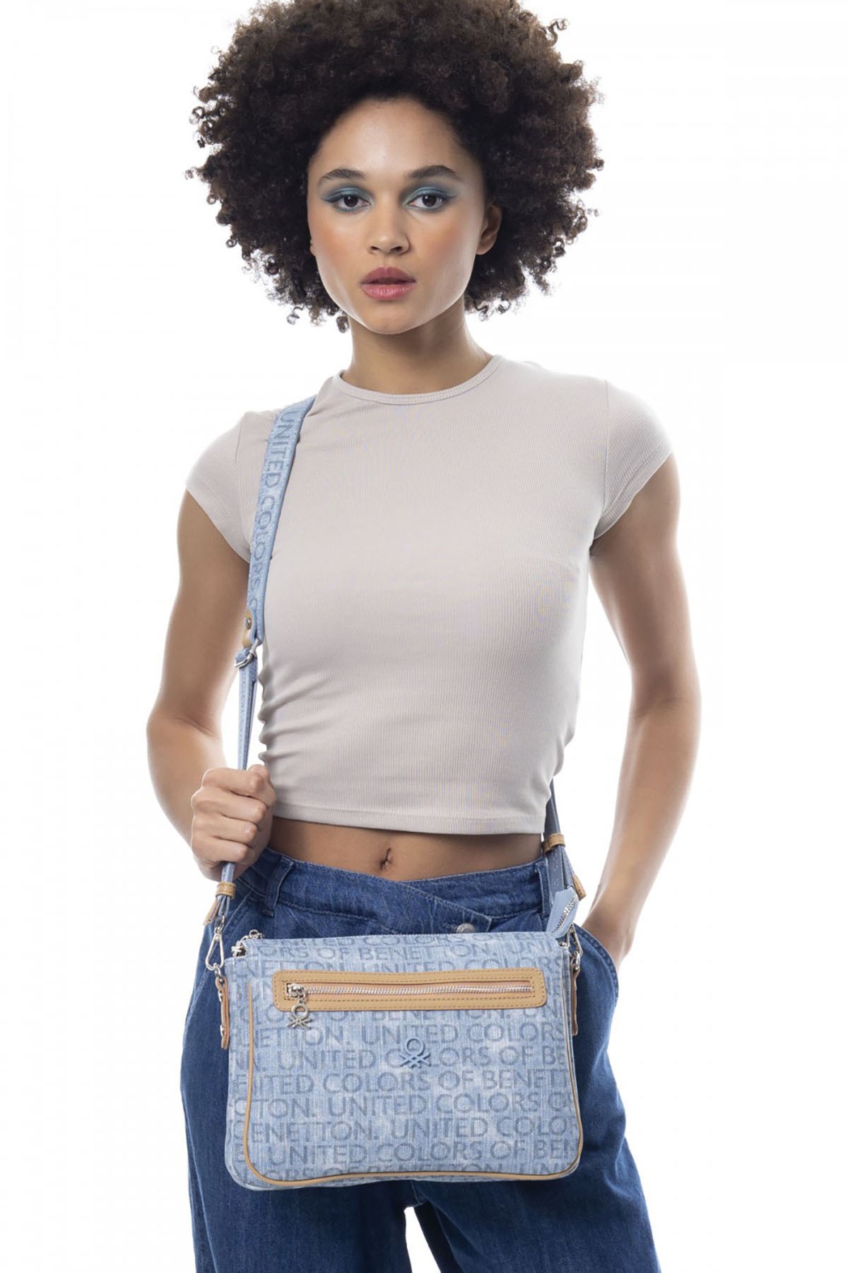 Benetton Unisex Çanta BNT-950 Kot-Mavi-A.Camel