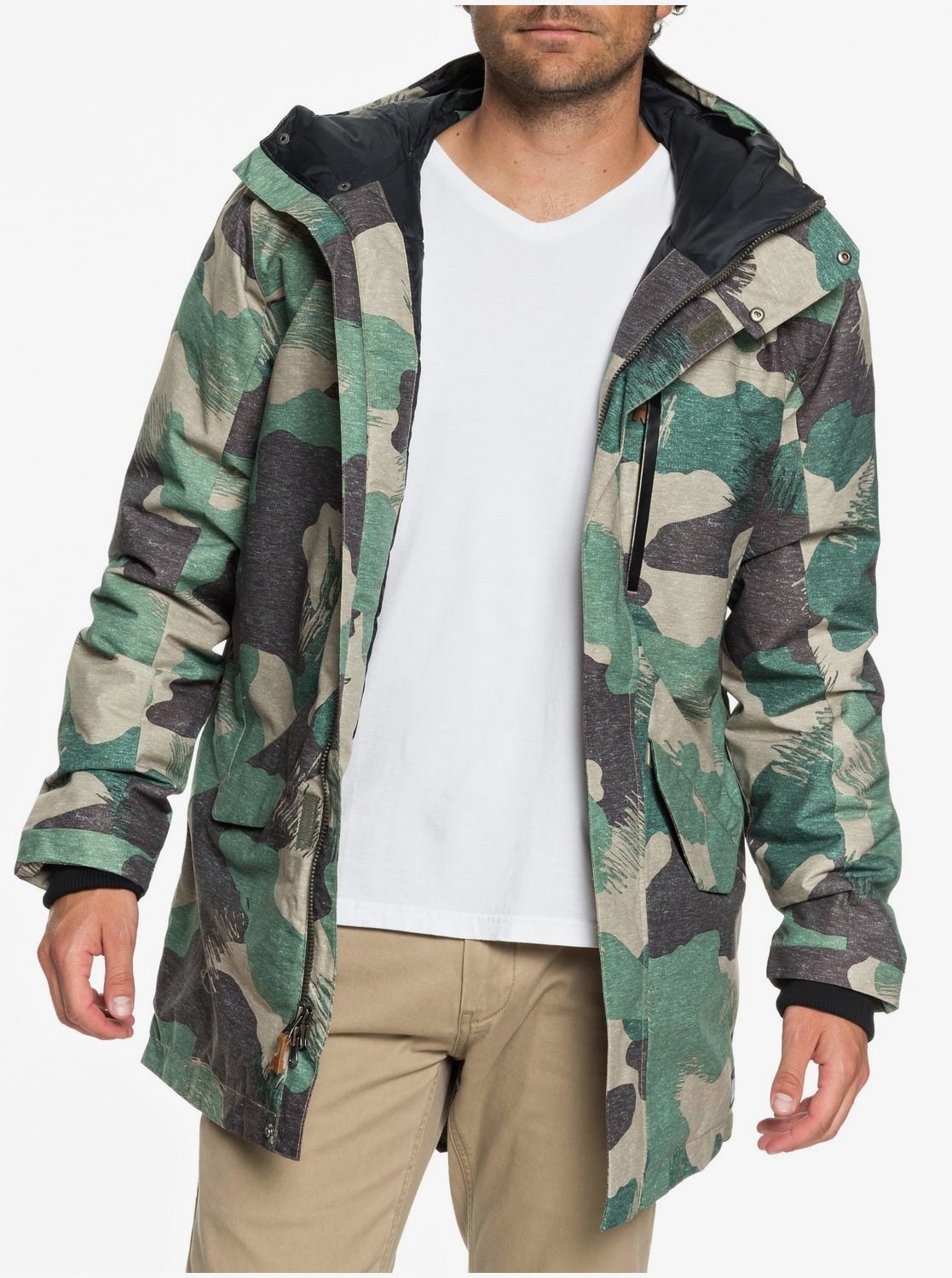 Quiksilver Erkek Ceket EQYJK03336 Grape Leaf Scratch Camo
