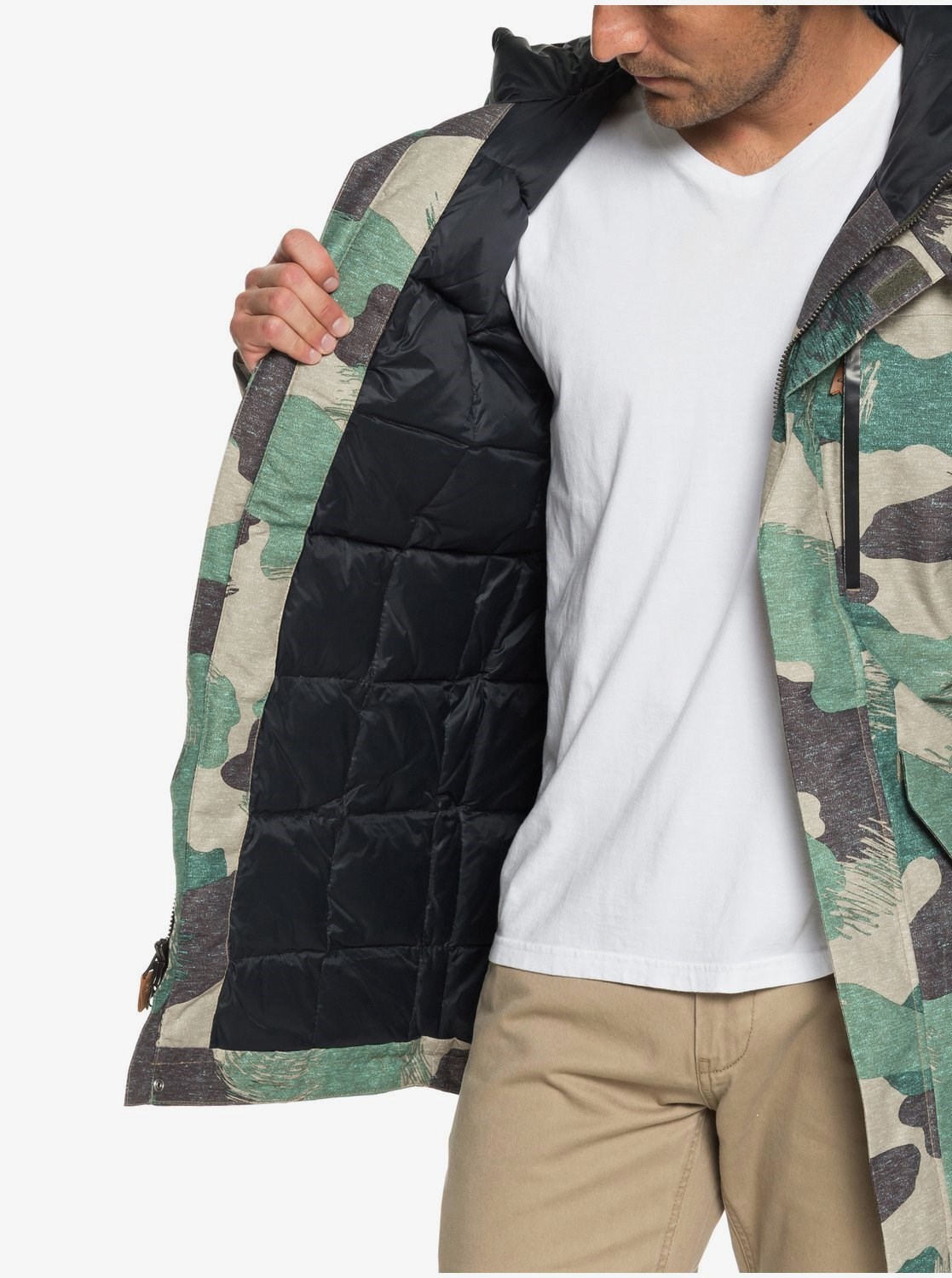 Quiksilver Erkek Ceket EQYJK03336 Grape Leaf Scratch Camo
