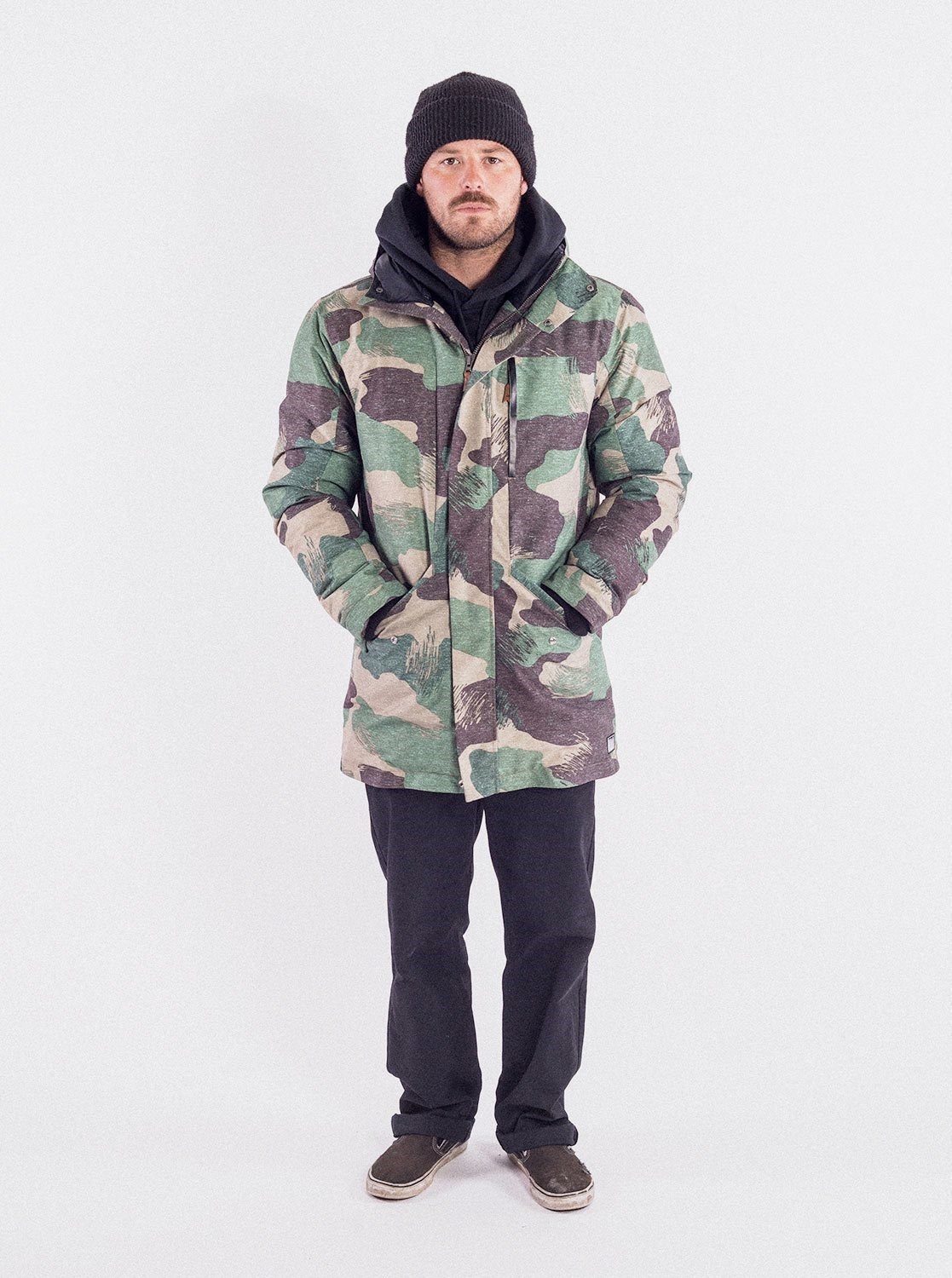 Quiksilver Erkek Ceket EQYJK03336 Grape Leaf Scratch Camo