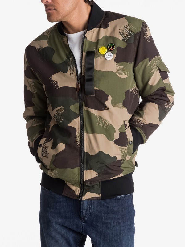Quiksilver Erkek Ceket EQYJK03359 Scratch Camo Colour