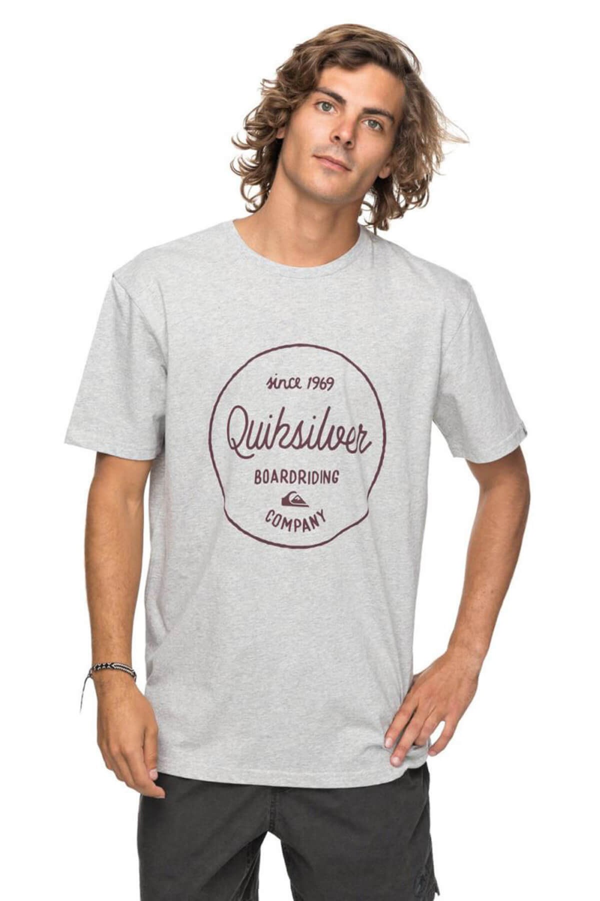 Quiksilver Erkek T-Shirt EQYZT04774 Athletıc Heather