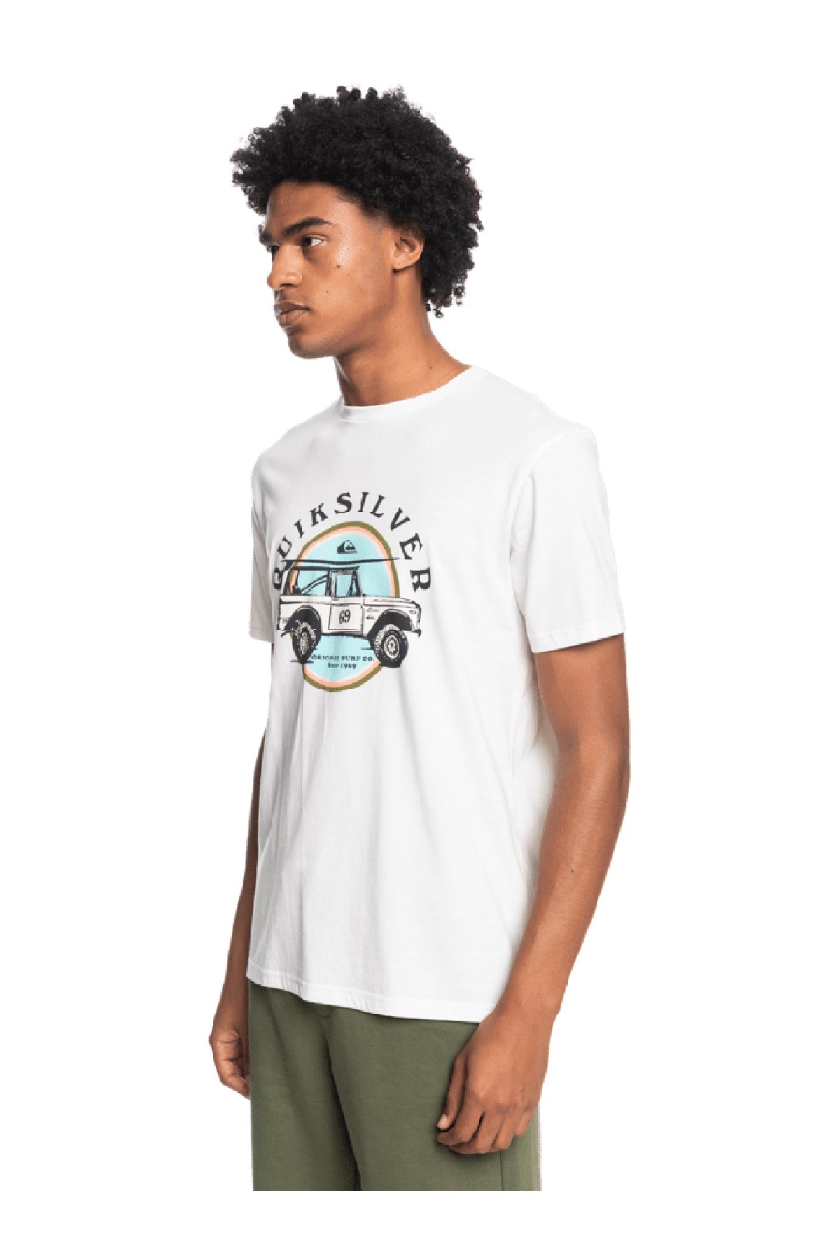 Quiksilver Erkek T-Shirt EQYZT06707 Snow Whıte
