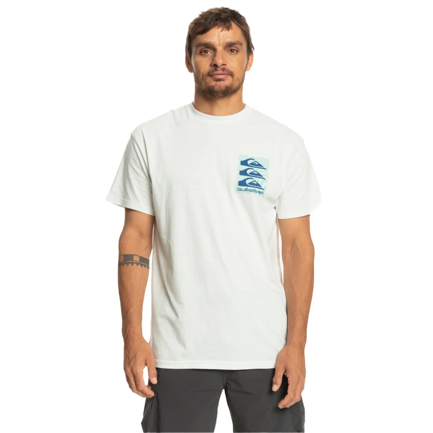 Quiksilver Erkek T-Shirt EQYZT07205 Snow Whıte