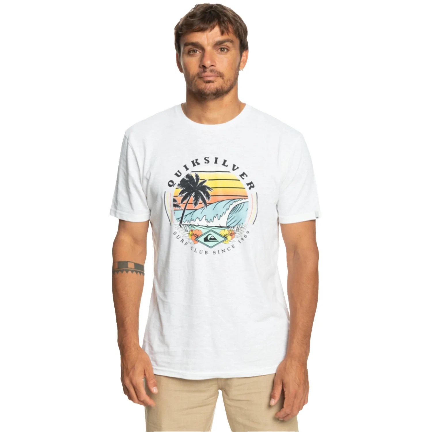 Quiksilver Erkek T-Shirt EQYZT07282 Whıte