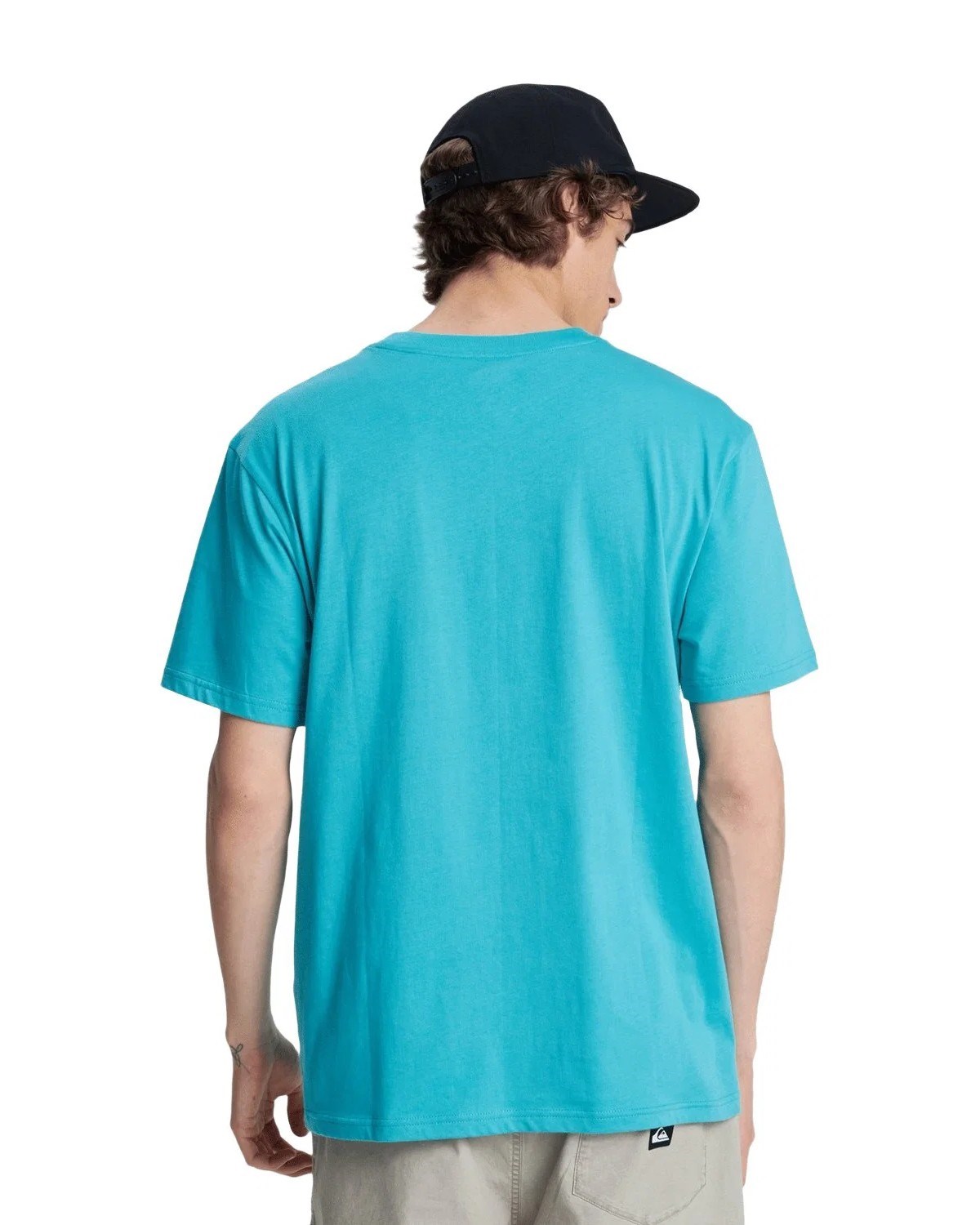 Quiksilver Erkek T-Shirt EQYZT08174 Aqua - Solid