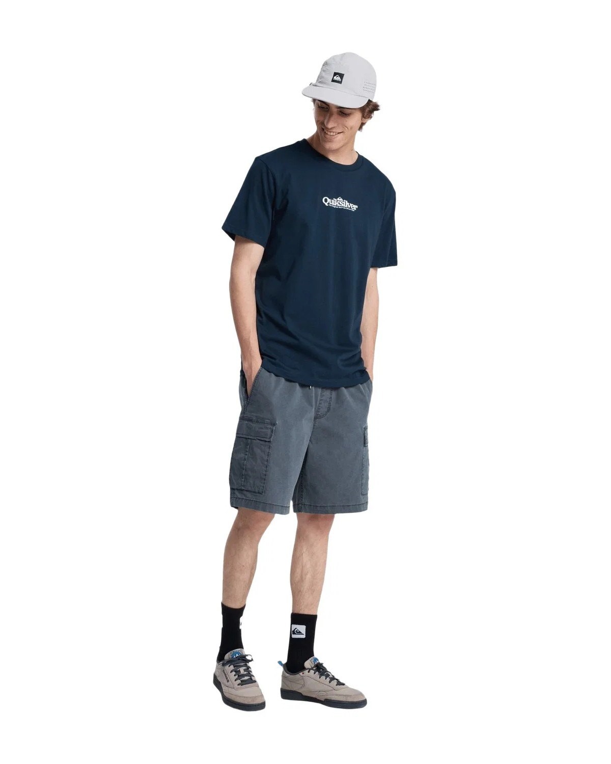 Quiksilver Erkek T-Shirt EQYZT08174 Total Eclipse - Solid