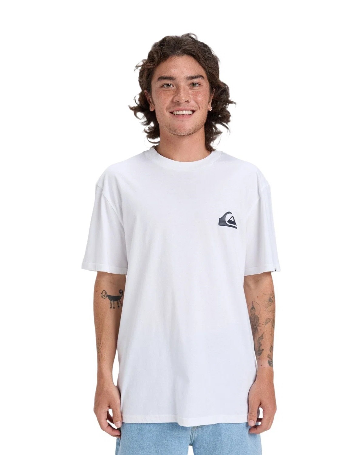 Quiksilver Erkek T-Shirt EQYZT08181 Bright White - Solid