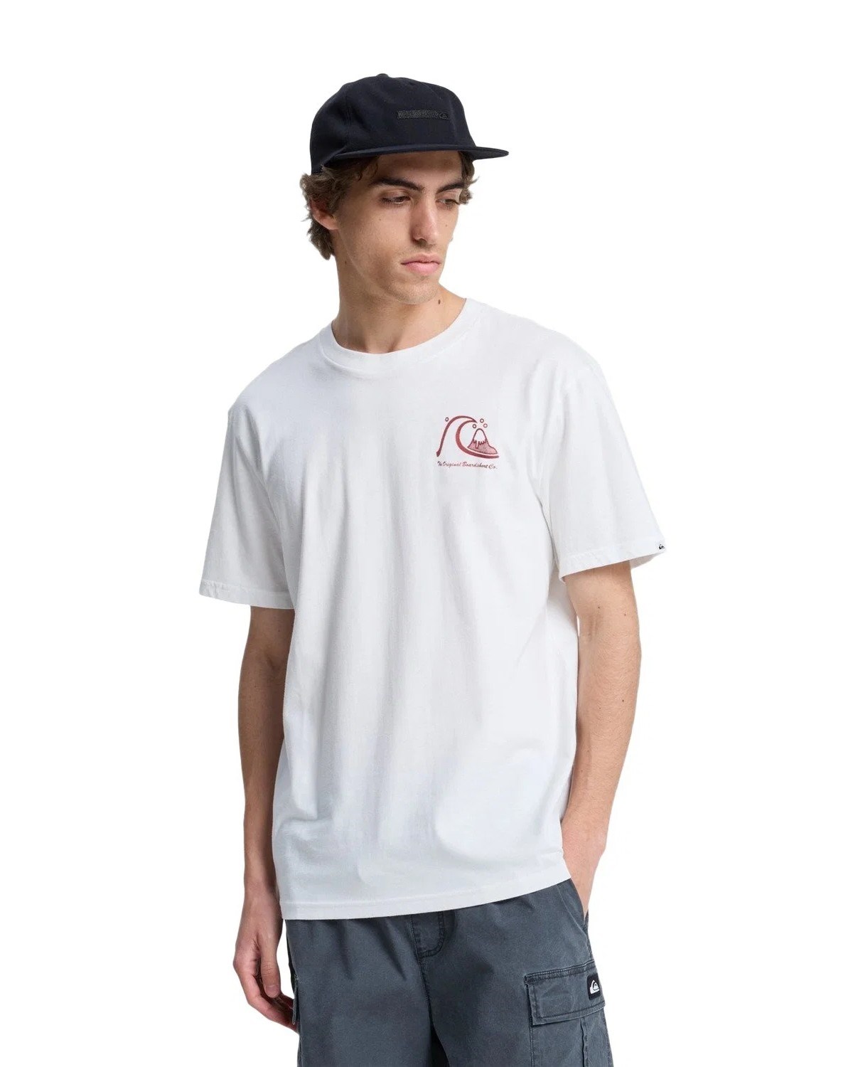Quiksilver Erkek T-Shirt EQYZT08263 Snow White - Solid