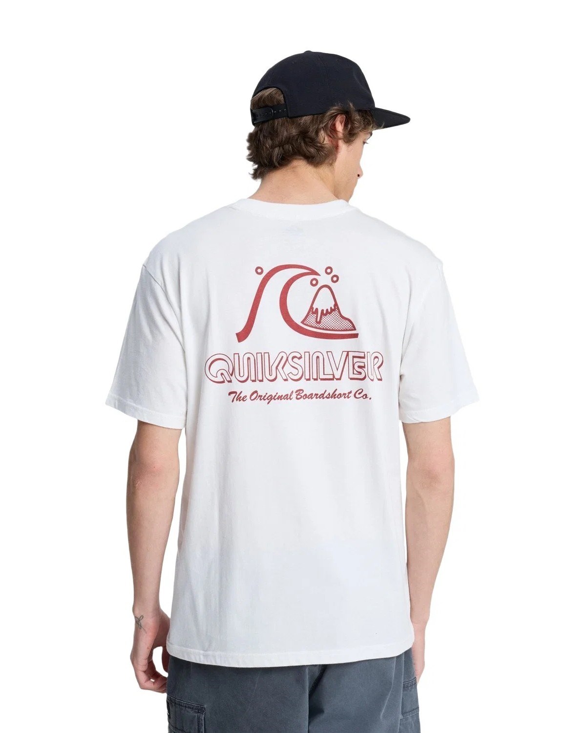 Quiksilver Erkek T-Shirt EQYZT08263 Snow White - Solid