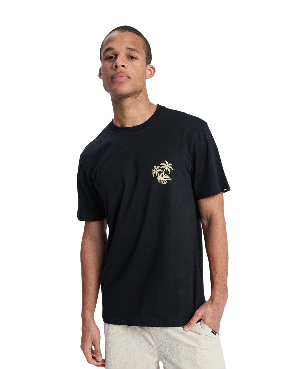 Quiksilver Erkek T-Shirt EQYZT08265 Anthracite - Solid