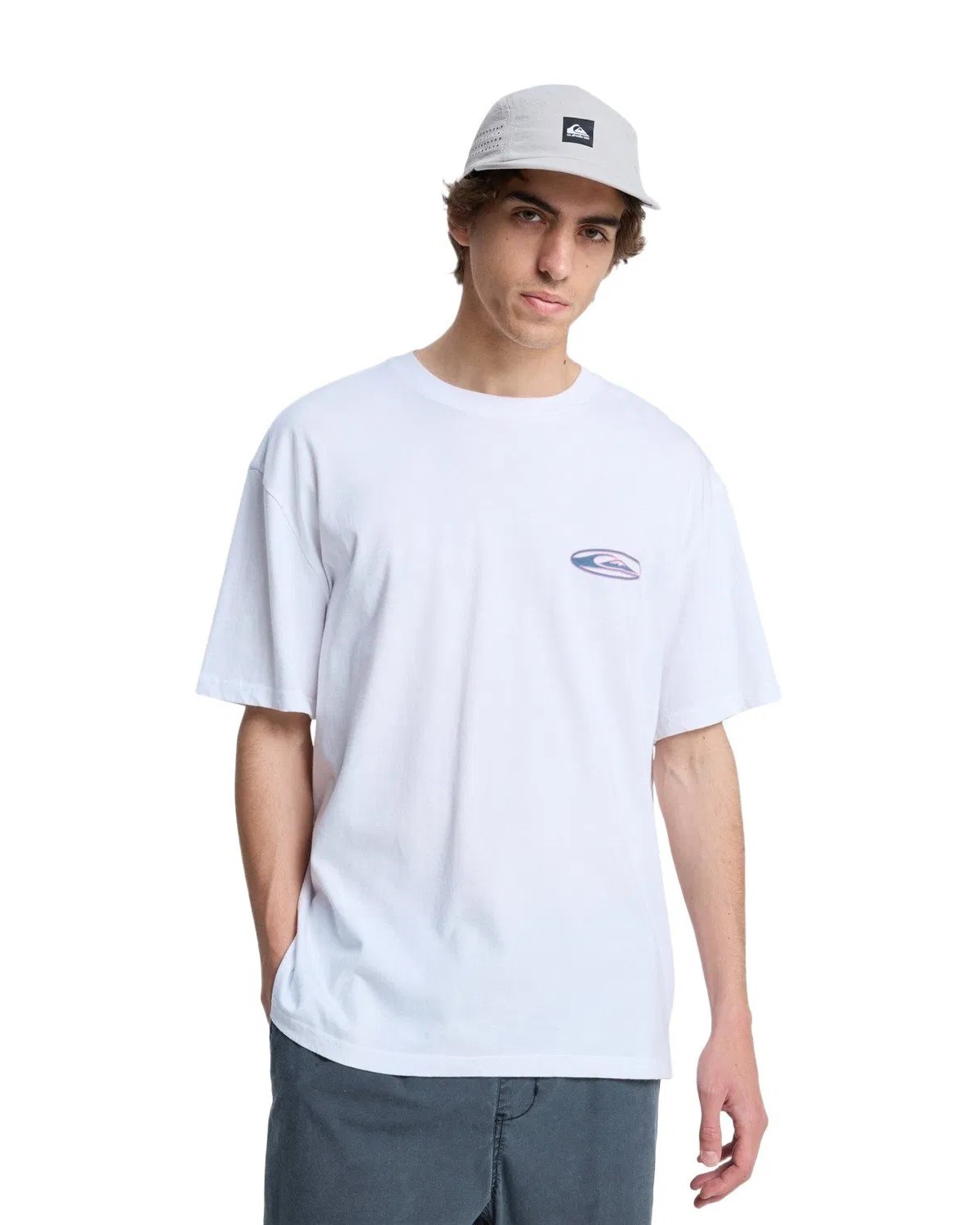 Quiksilver Erkek T-Shirt EQYZT08295 Bright White - Solid