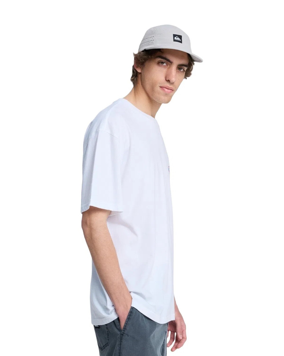 Quiksilver Erkek T-Shirt EQYZT08295 Bright White - Solid