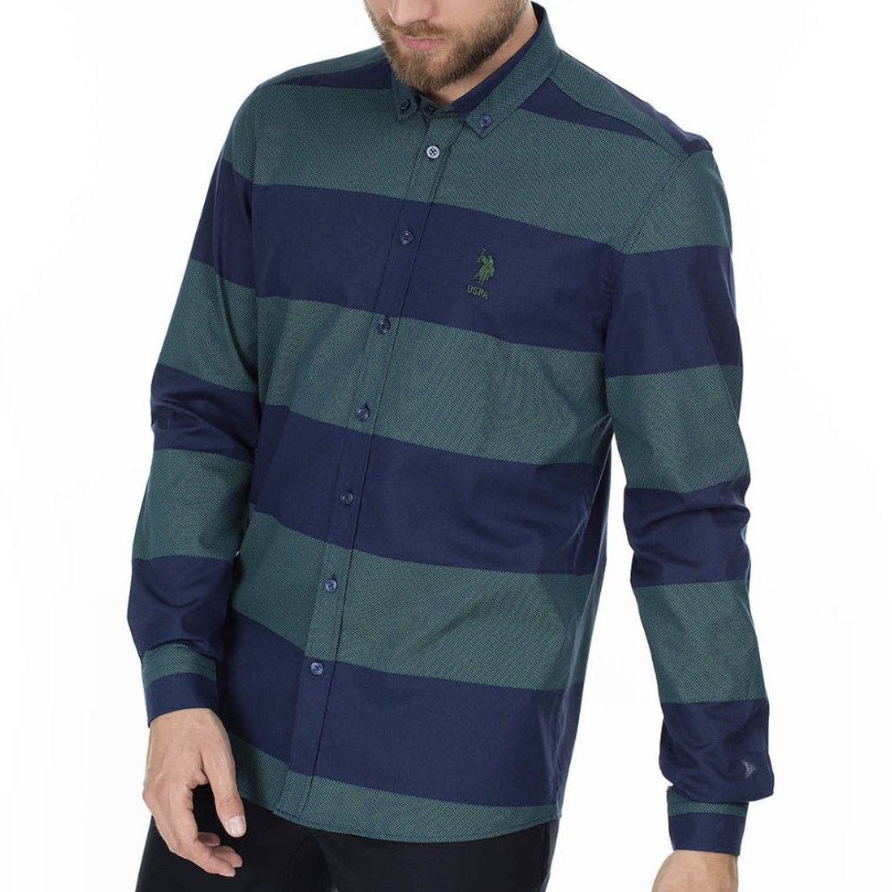US Polo Assn Erkek Gömlek G081GL004-851801 Vr054Yeşil