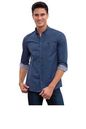 US Polo Assn Erkek Gömlek G081GL004-851870 Lacivert