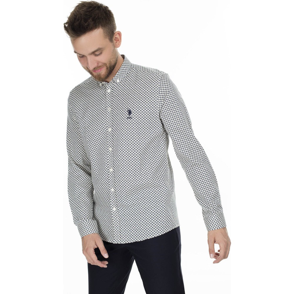 US Polo Assn Erkek Gömlek G081GL004-852450 Bej