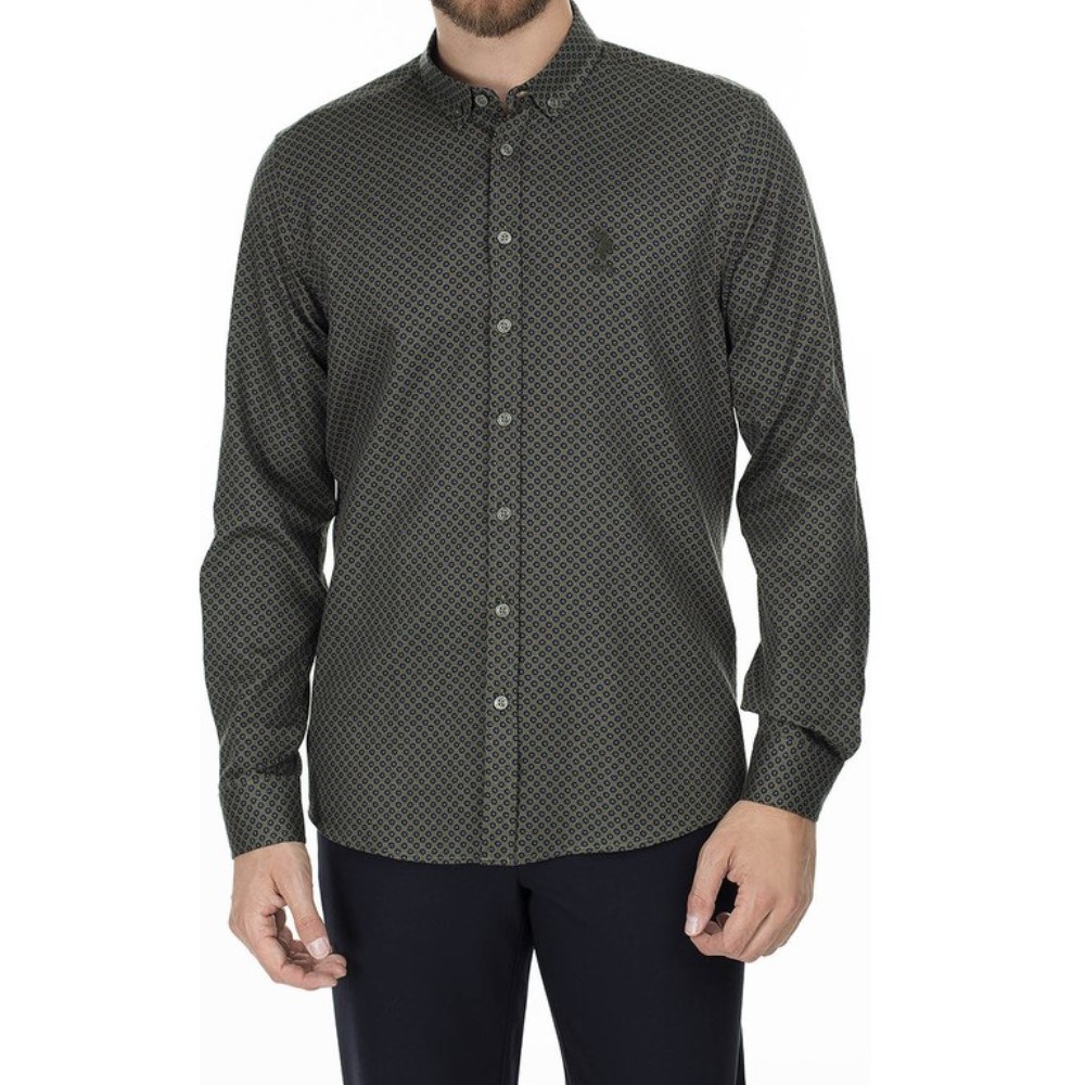 US Polo Assn Erkek Gömlek G081GL004-852450 Koyuhaki