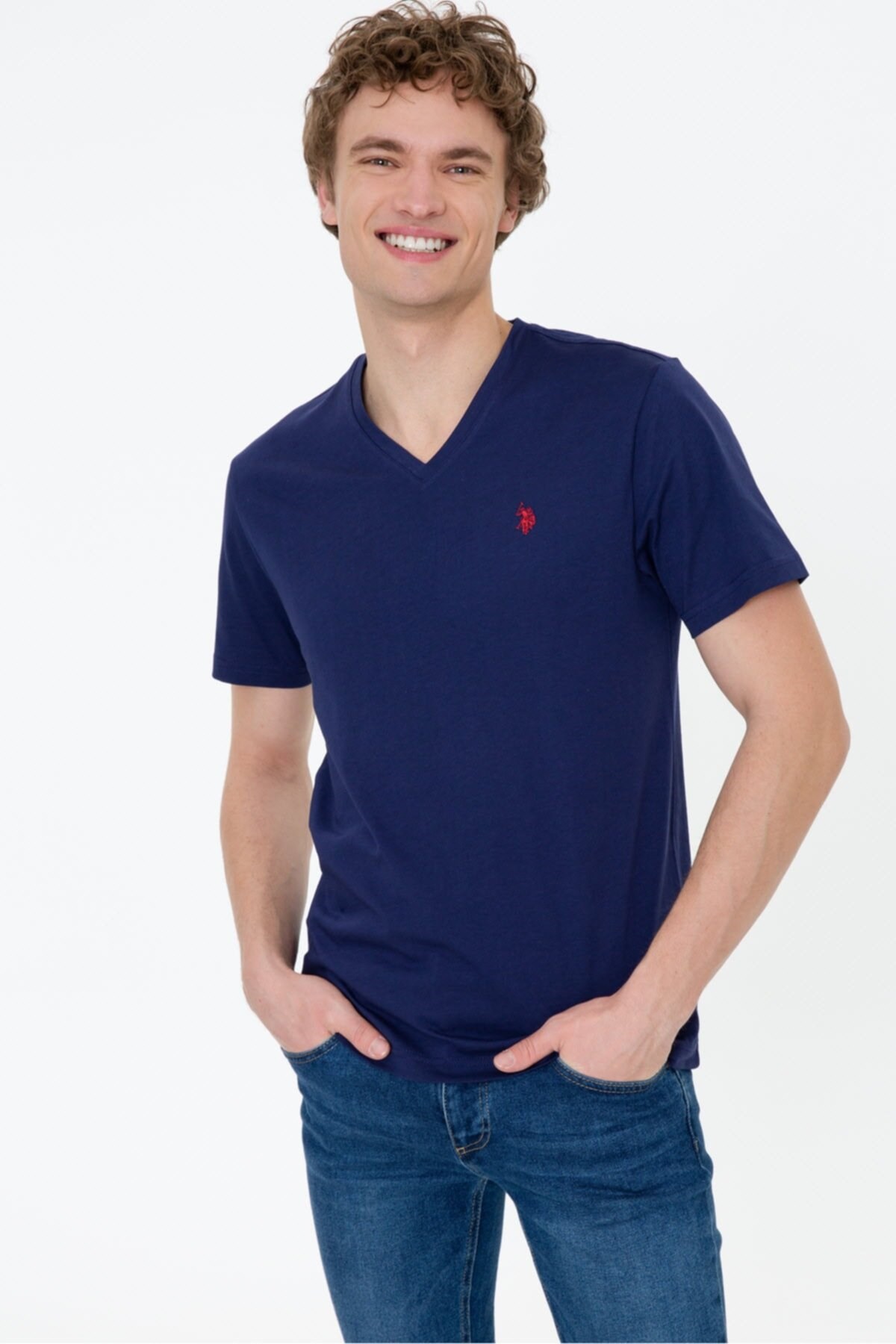 US Polo Assn Erkek T-Shirt G081GL011-1350595 Lacivert