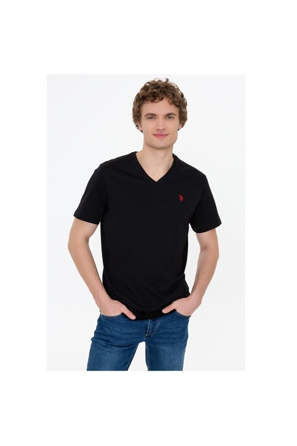 US Polo Assn Erkek T-Shirt G081GL011-1350595 Sıyah