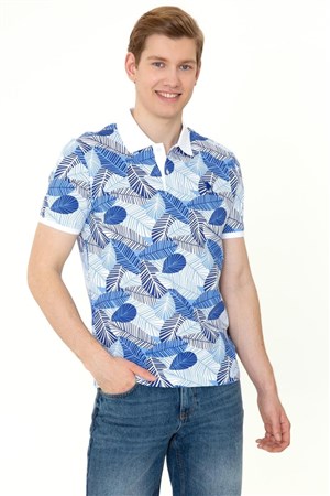 US Polo Assn Erkek T-Shirt G081GL011-1358114 Mavı
