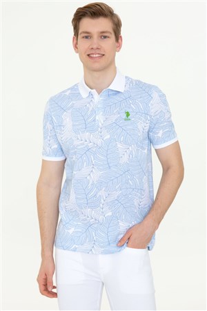 US Polo Assn Erkek T-Shirt G081GL011-1358145 Mavı